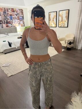 TNA Light Gray Cropped Tank